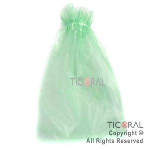 BOLSA ORGANZA 24X19.5CM VERDE HS1301-4 x 1